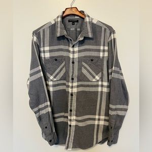 Banana Republic Super Soft Light Gray Flannel Button Down - L